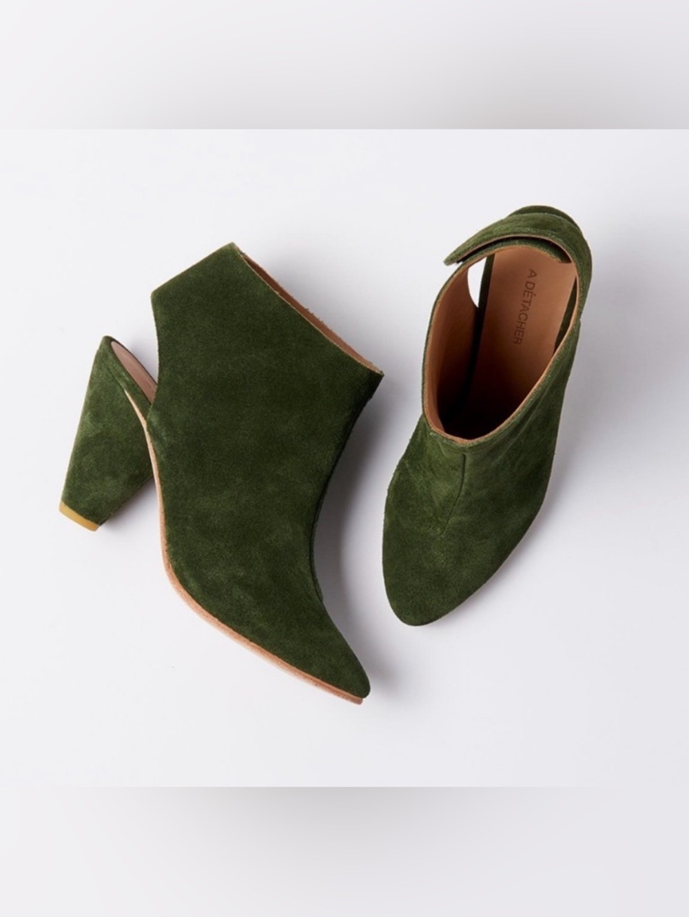 A Detacher Sinclair Green Suede Bootie